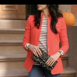 J.Crew Regent Blazer in Wool Flannel - Poppy Red